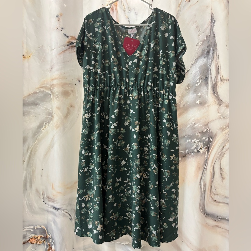 Green Floral Maternity Dress